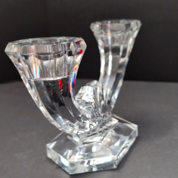 Vintage Val Saint Lambert Imperial Pattern Crystal Candle Holder. - Picture 2 of 9